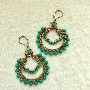 Lucky brand silver and turquoise earrings.